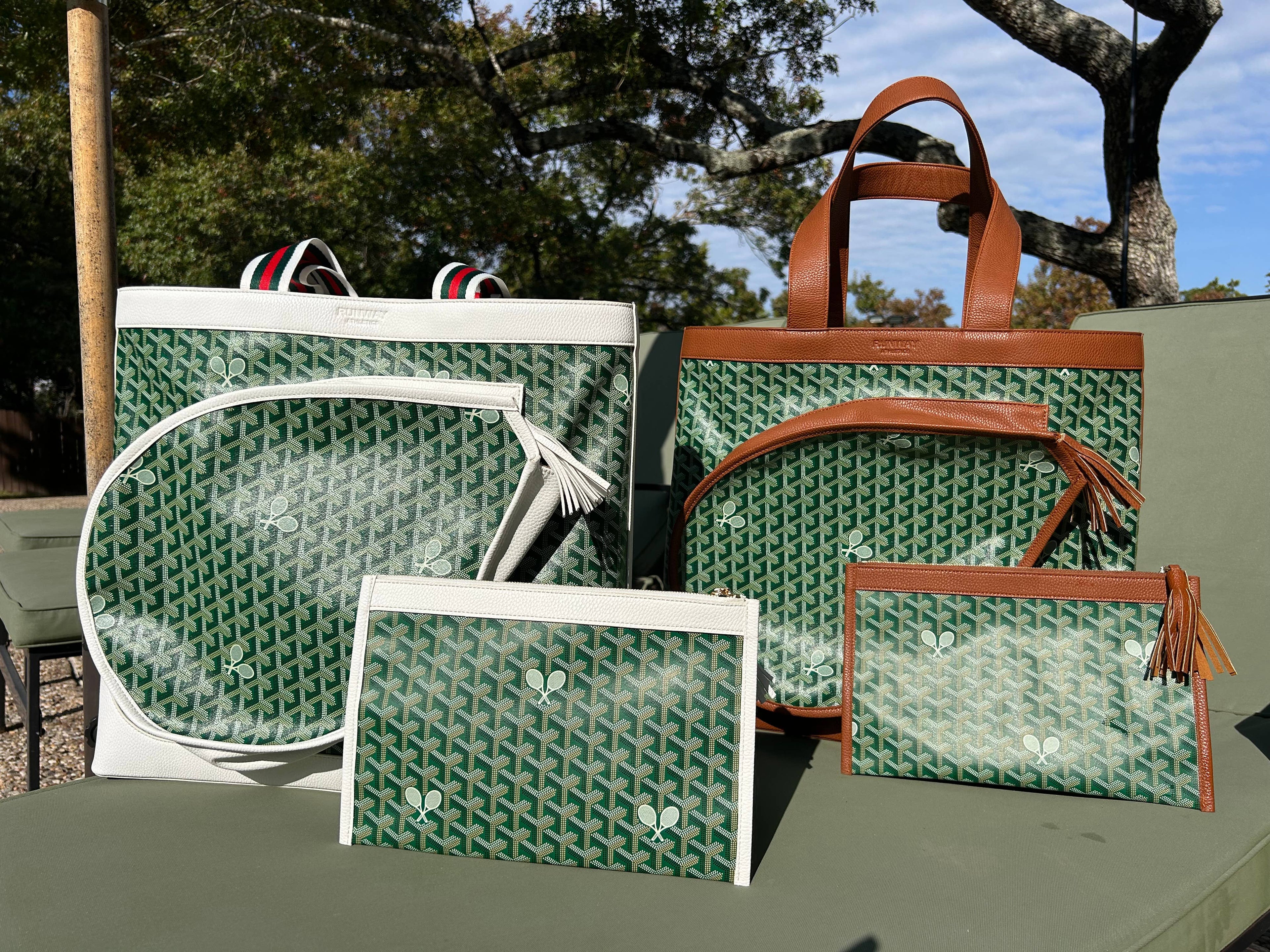 Luxury Women’s Tennis Racquet Bag with Leather Trim