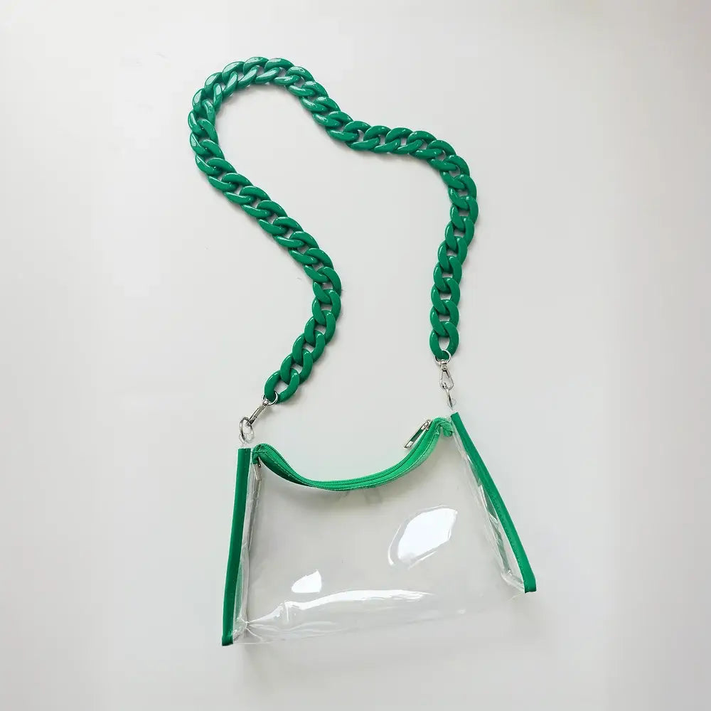 Green Clear Stadium Purse