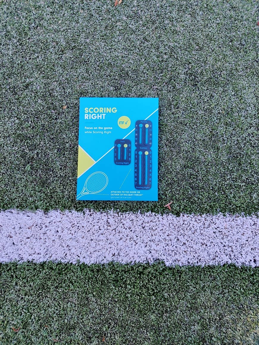 Scoring Right - Score Keeper for Tennis Racket: White